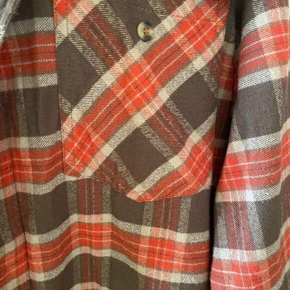 Jared Orandeno and Brown Hooded Men’s Flannel Shirt XL - Picture 10 of 11